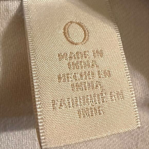 CHICOS White lace ruffled button up jean jacket Size Small - Picture 5 of 9